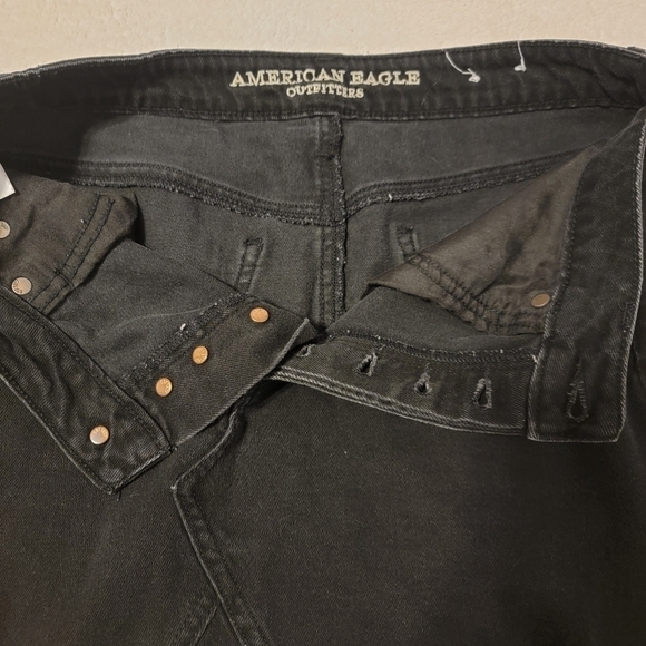 American Eagle Outfitters Black Denim Mini Skirt  Size 6 - Picture 3 of 3